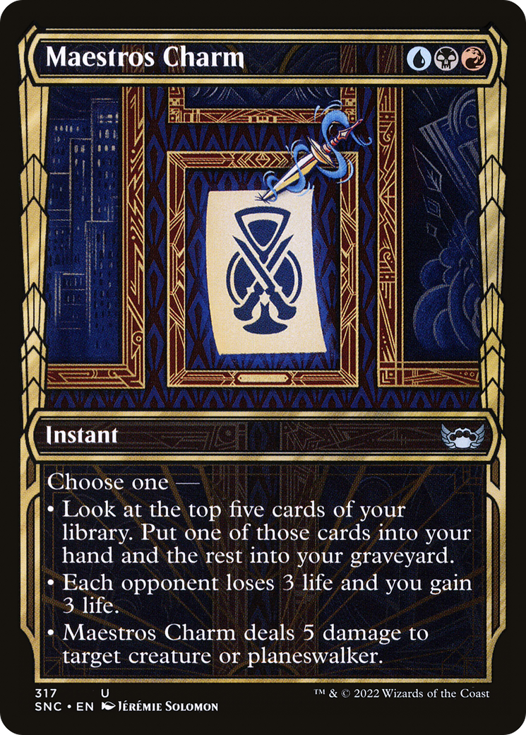 Maestros Charm (SNC-317) - Streets of New Capenna: (Showcase) Foil - Premium MTG Single from Wizards of the Coast - Just $0.08! Shop now at Game Crave Tournament Store