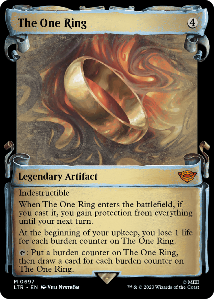 The One Ring (LTR-697) - The Lord of the Rings: Tales of Middle-earth: (Showcase) Foil - Premium MTG Single from Wizards of the Coast - Just $97.48! Shop now at Game Crave Tournament Store
