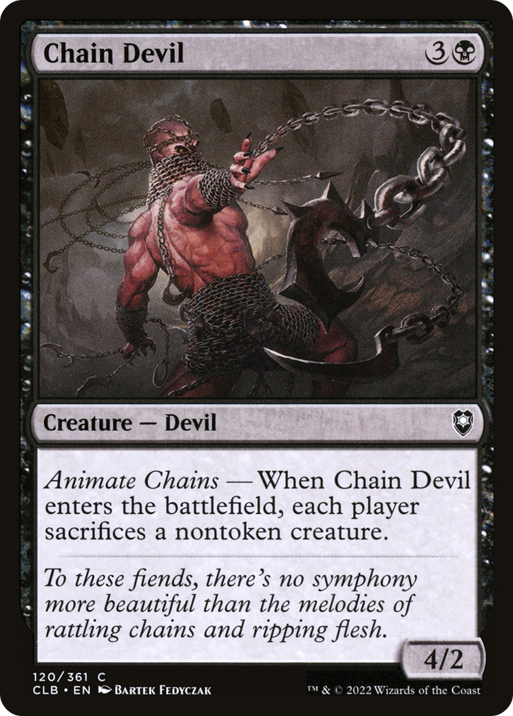 Chain Devil (CLB-120) - Commander Legends: Battle for Baldur's Gate - Premium MTG Single from Wizards of the Coast - Just $0.08! Shop now at Game Crave Tournament Store