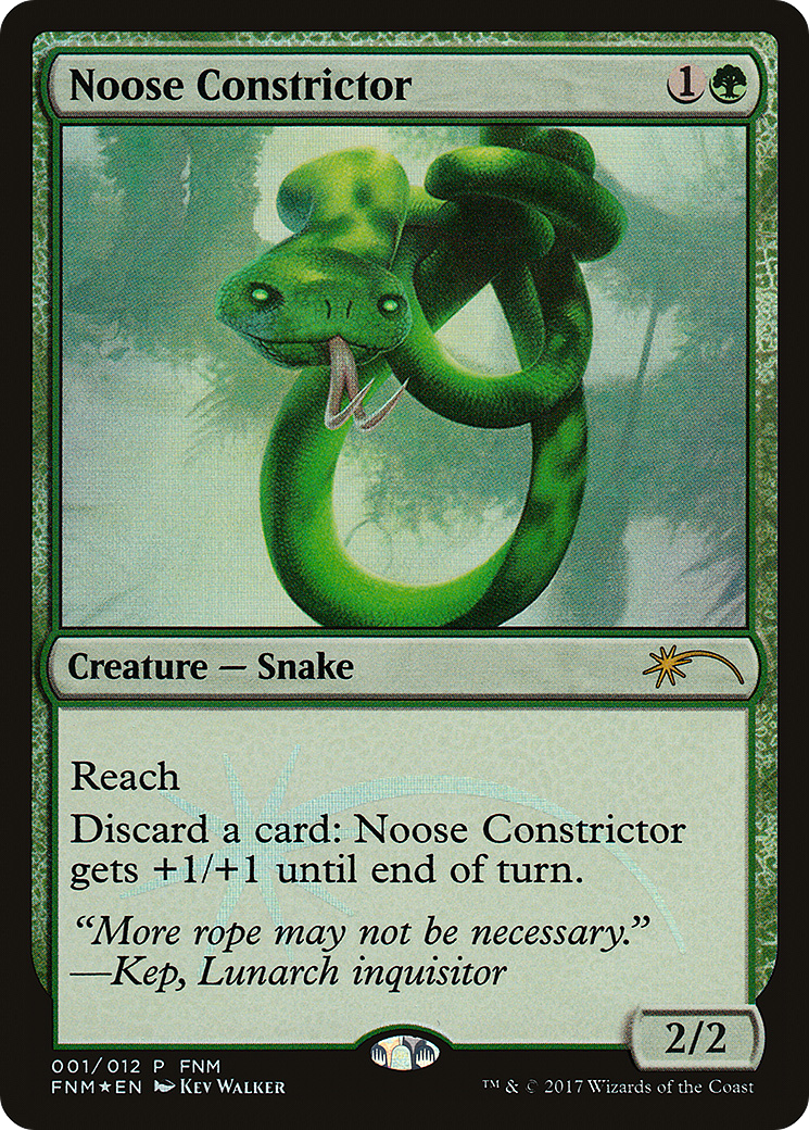 Noose Constrictor (F17-001) - Friday Night Magic 2017 Foil - Premium MTG Single from Wizards of the Coast - Just $0.27! Shop now at Game Crave Tournament Store