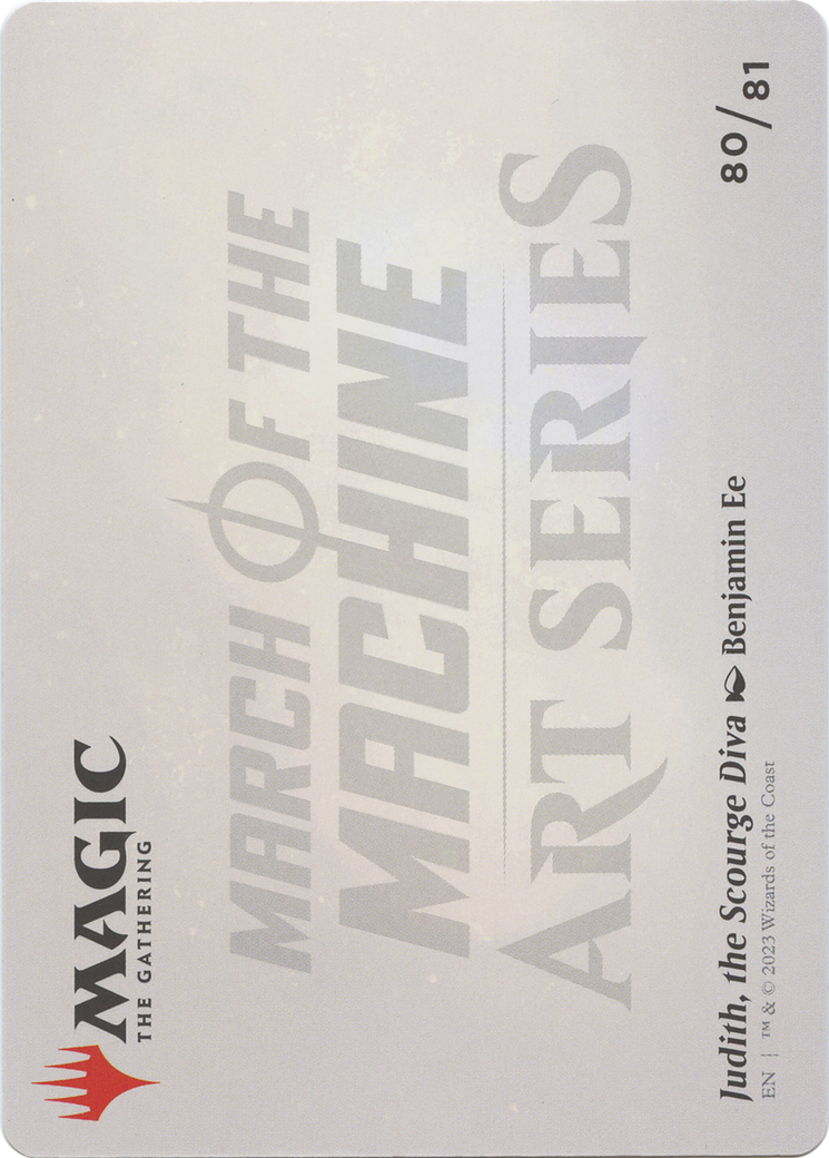 Judith, the Scourge Diva // Judith, the Scourge Diva (AMOM-080) - March of the Machine Art Series (Borderless) - Premium MTG Single from Wizards of the Coast - Just $0! Shop now at Game Crave Tournament Store