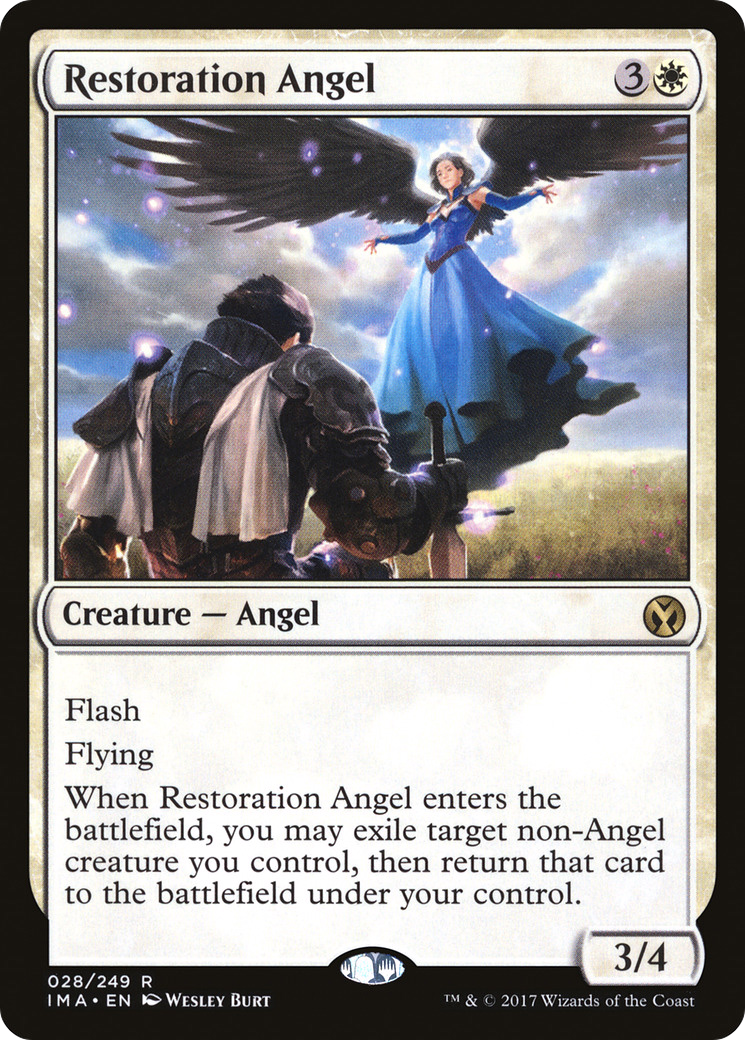 Restoration Angel (IMA-028) - Iconic Masters - Premium MTG Single from Wizards of the Coast - Just $0.53! Shop now at Game Crave Tournament Store