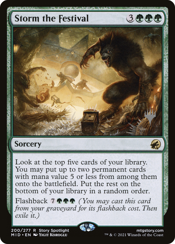 Storm the Festival (PMID-200P) - Innistrad: Midnight Hunt Promos Foil - Premium MTG Single from Wizards of the Coast - Just $0.11! Shop now at Game Crave Tournament Store