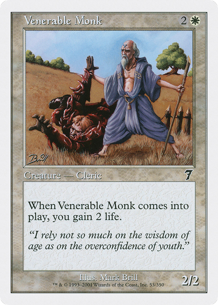Venerable Monk (7ED-053) - Seventh Edition - Premium MTG Single from Wizards of the Coast - Just $0.08! Shop now at Game Crave Tournament Store