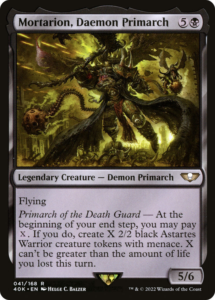 Mortarion, Daemon Primarch (40K-041) - Warhammer 40,000 Commander - Premium MTG Single from Wizards of the Coast - Just $0.10! Shop now at Game Crave Tournament Store