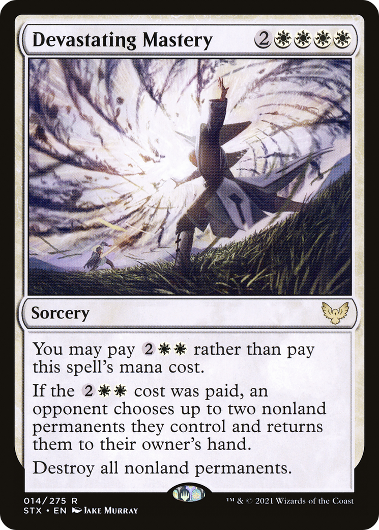 Devastating Mastery (STX-014) - Strixhaven: School of Mages Foil - Premium MTG Single from Wizards of the Coast - Just $0.08! Shop now at Game Crave Tournament Store