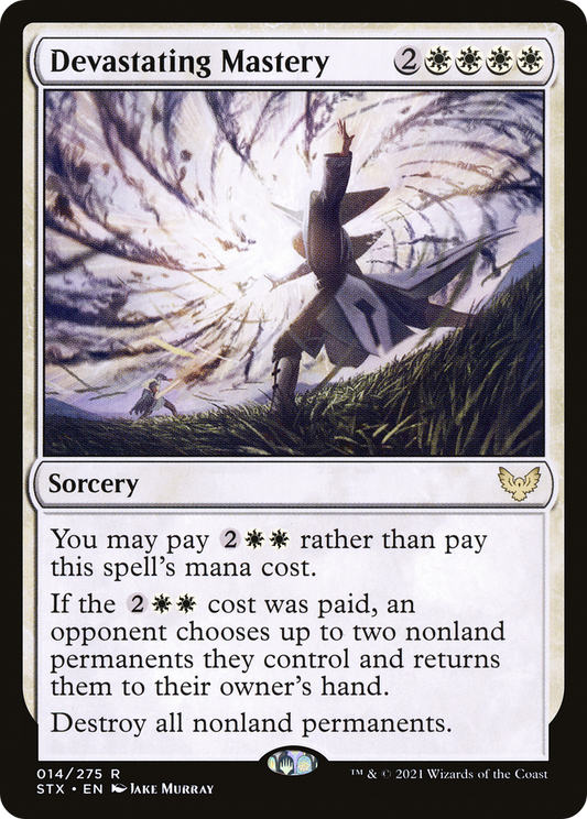 Devastating Mastery (STX-014) - Strixhaven: School of Mages Foil - Premium MTG Single from Wizards of the Coast - Just $0.08! Shop now at Game Crave Tournament Store