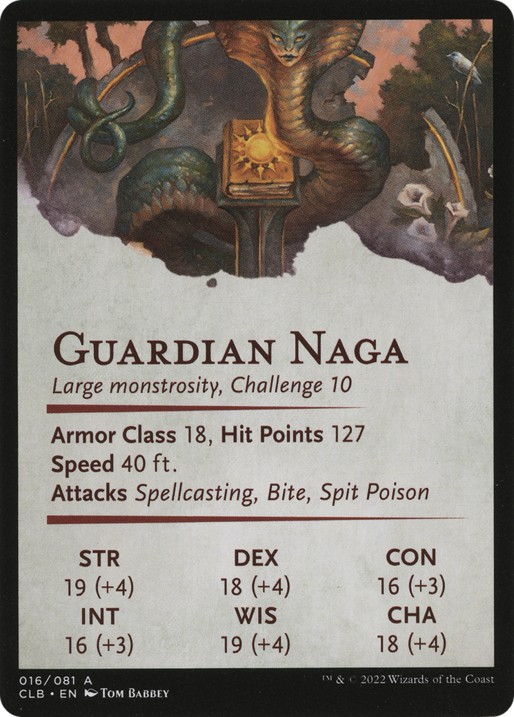 Guardian Naga // Guardian Naga (ACLB-016) - Battle for Baldur's Gate Art Series (Borderless) - Premium MTG Single from Wizards of the Coast - Just $0! Shop now at Game Crave Tournament Store