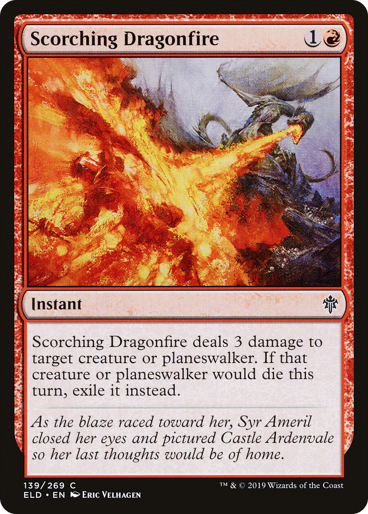 Scorching Dragonfire (ELD-139) - Throne of Eldraine Foil - Premium MTG Single from Wizards of the Coast - Just $0.08! Shop now at Game Crave Tournament Store