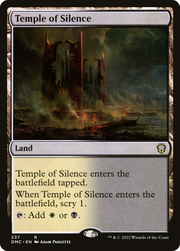 Temple of Silence (DMC-237) - Dominaria United Commander - Premium MTG Single from Wizards of the Coast - Just $0.25! Shop now at Game Crave Tournament Store