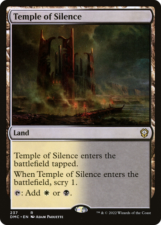 Temple of Silence (DMC-237) - Dominaria United Commander - Premium MTG Single from Wizards of the Coast - Just $0.25! Shop now at Game Crave Tournament Store