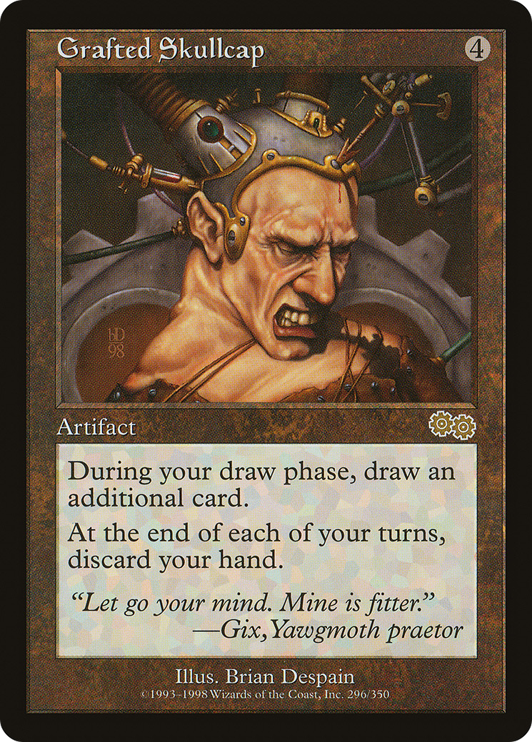 Grafted Skullcap (USG-296) - Urza's Saga - Premium MTG Single from Wizards of the Coast - Just $0.18! Shop now at Game Crave Tournament Store
