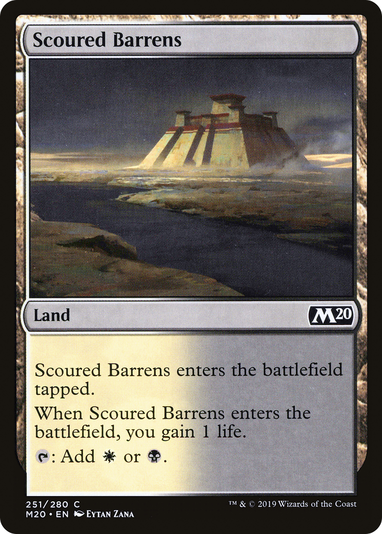 Scoured Barrens (M20-251) - Core Set 2020 - Premium MTG Single from Wizards of the Coast - Just $0.08! Shop now at Game Crave Tournament Store