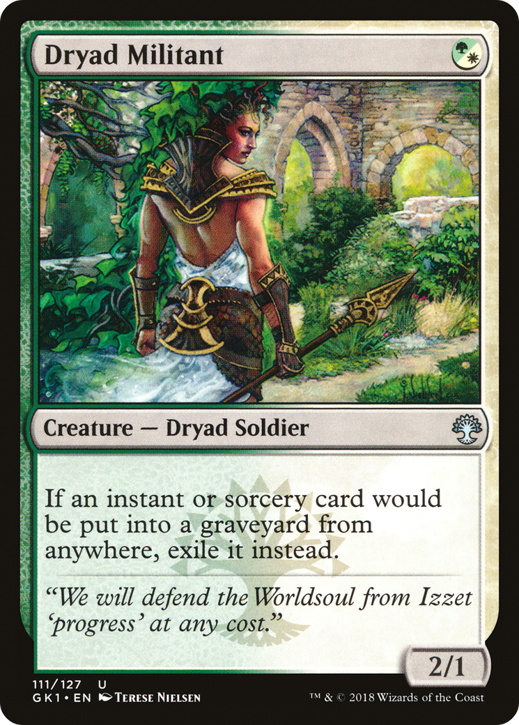 Dryad Militant (GK1-111) - GRN Guild Kit - Premium MTG Single from Wizards of the Coast - Just $0.25! Shop now at Game Crave Tournament Store