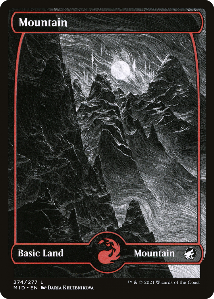 Mountain (MID-274) - Innistrad: Midnight Hunt: (Full Art, Showcase) - Premium MTG Single from Wizards of the Coast - Just $0.08! Shop now at Game Crave Tournament Store