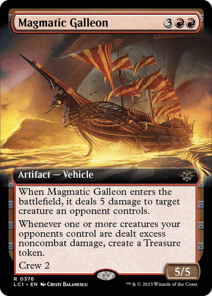 Magmatic Galleon (LCI-376) - The Lost Caverns of Ixalan: (Extended Art) - Premium MTG Single from Wizards of the Coast - Just $0.08! Shop now at Game Crave Tournament Store