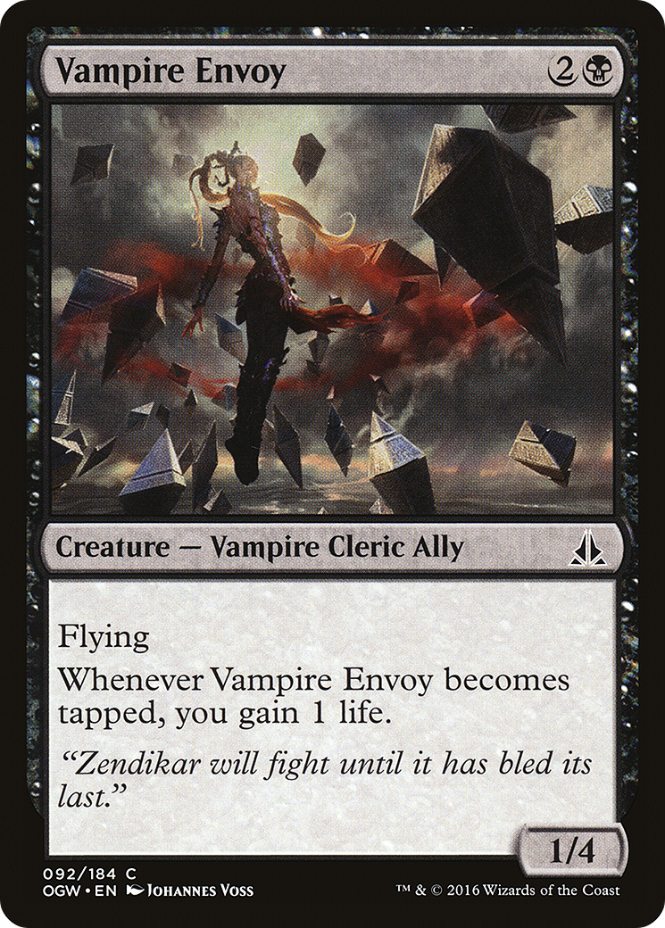 Vampire Envoy (OGW-092) - Oath of the Gatewatch Foil - Premium MTG Single from Wizards of the Coast - Just $0.47! Shop now at Game Crave Tournament Store