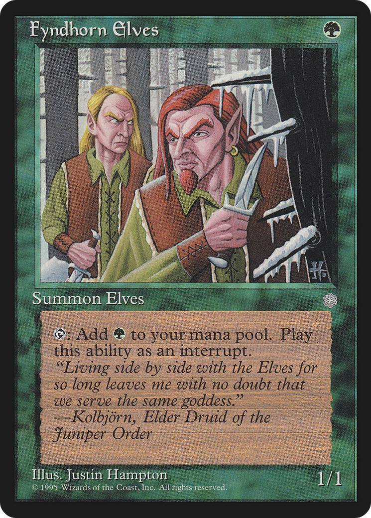 Fyndhorn Elves (ICE-244) - Ice Age - Premium MTG Single from Wizards of the Coast - Just $0.32! Shop now at Game Crave Tournament Store