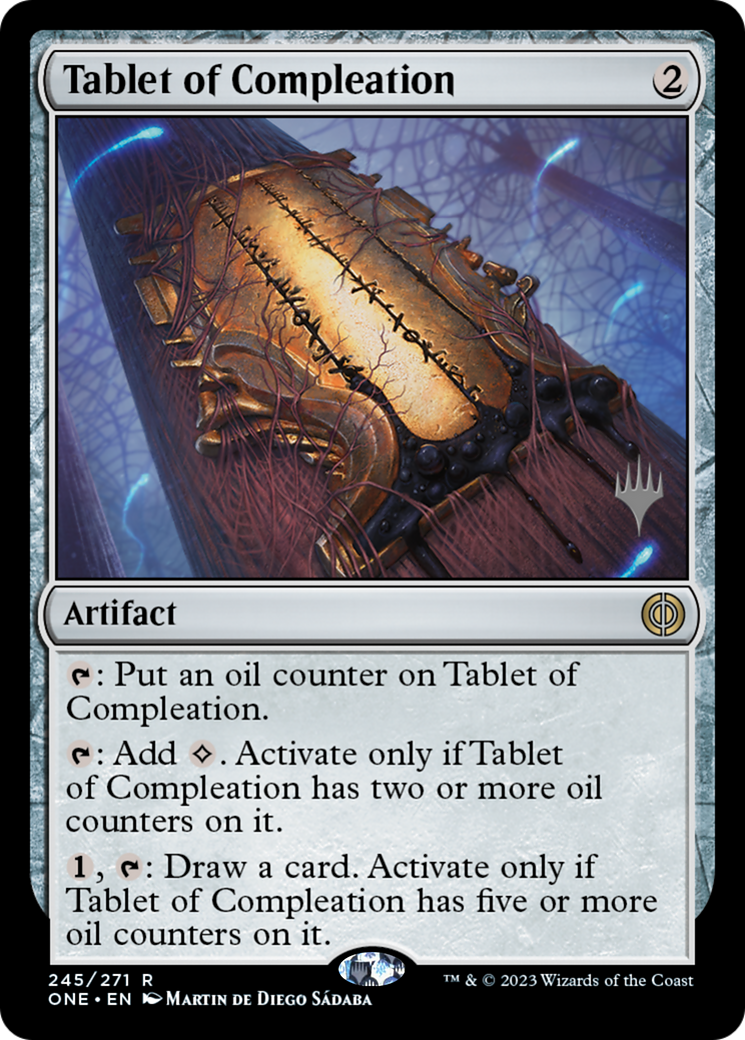 Tablet of Compleation (PONE-245P) - Phyrexia: All Will Be One Promos - Premium MTG Single from Wizards of the Coast - Just $0.25! Shop now at Game Crave Tournament Store