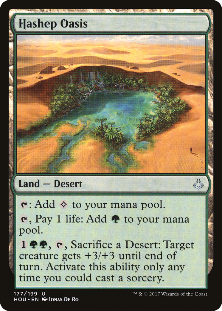 Hashep Oasis (HOU-177) - Hour of Devastation Foil - Premium MTG Single from Wizards of the Coast - Just $0.30! Shop now at Game Crave Tournament Store