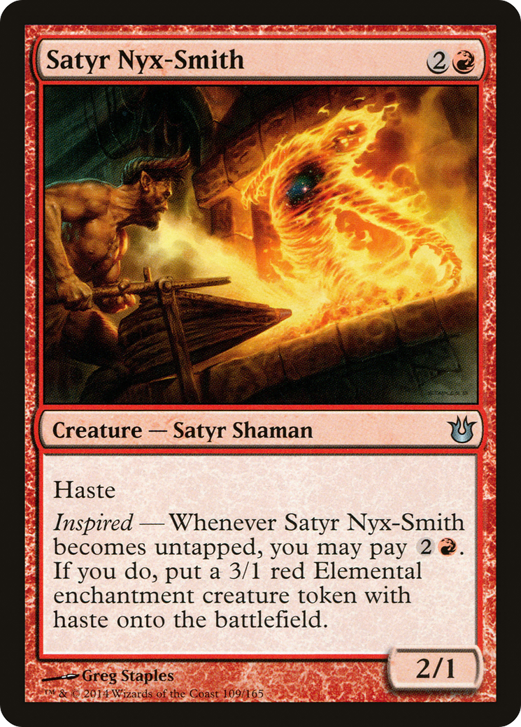 Satyr Nyx-Smith (BNG-109) - Born of the Gods Foil - Premium MTG Single from Wizards of the Coast - Just $0.21! Shop now at Game Crave Tournament Store