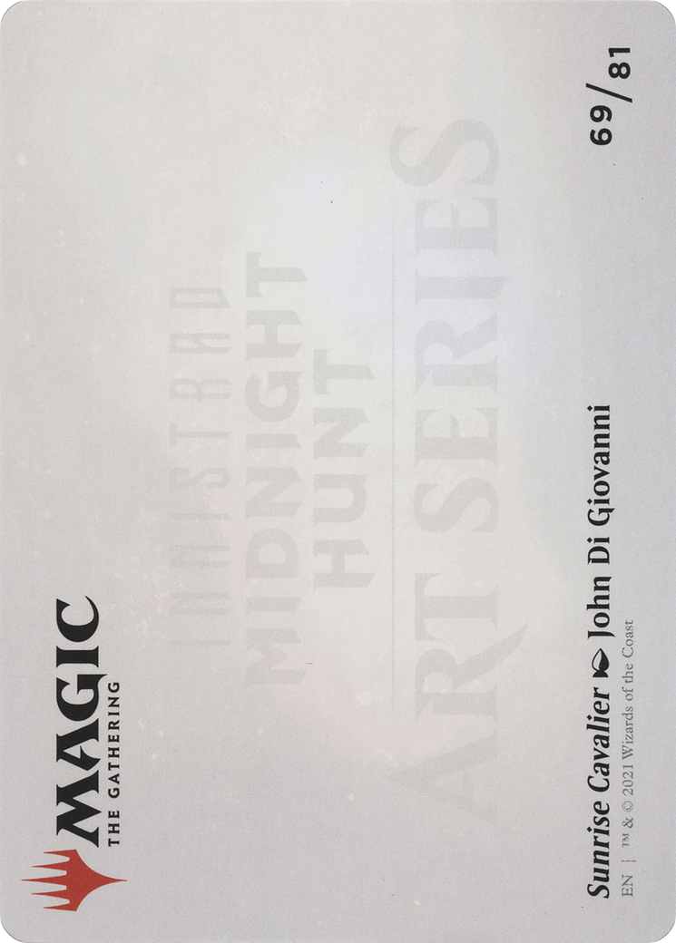 Sunrise Cavalier // Sunrise Cavalier (AMID-069) - Midnight Hunt Art Series (Borderless) Foil - Premium MTG Single from Wizards of the Coast - Just $0! Shop now at Game Crave Tournament Store