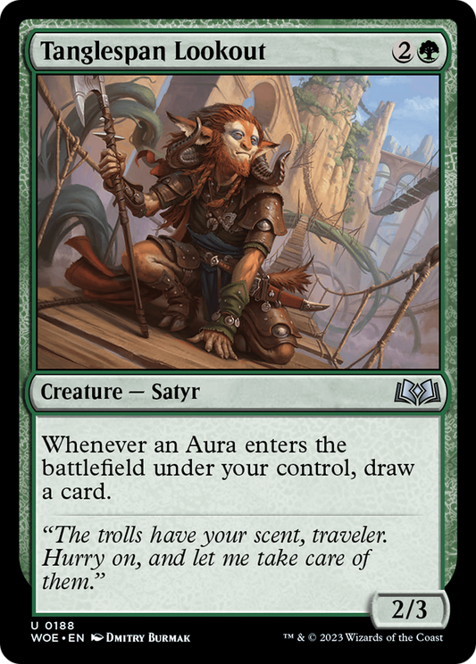 Tanglespan Lookout (WOE-188) - Wilds of Eldraine Foil - Premium MTG Single from Wizards of the Coast - Just $0.08! Shop now at Game Crave Tournament Store