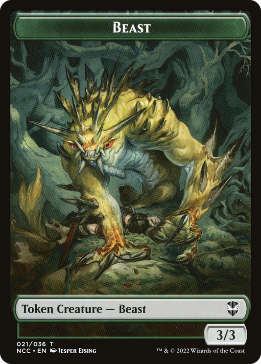 Beast (TNCC-021) - New Capenna Commander Tokens Foil - Premium MTG Single from Wizards of the Coast - Just $0! Shop now at Game Crave Tournament Store
