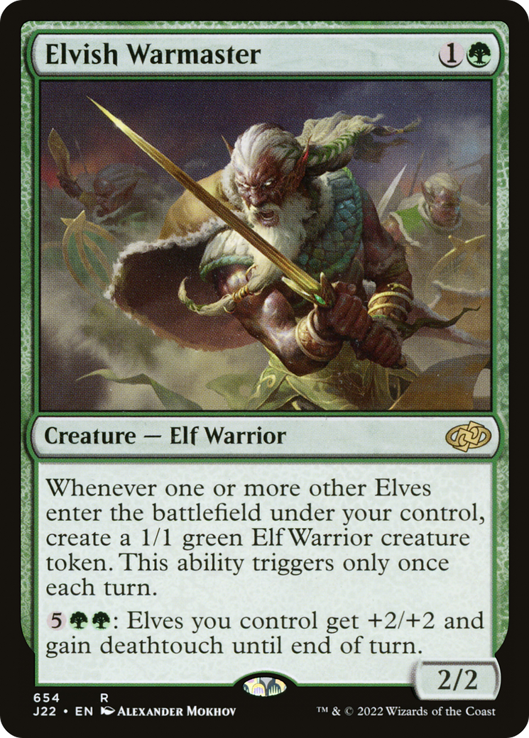 Elvish Warmaster (J22-654) - Jumpstart 2022 - Premium MTG Single from Wizards of the Coast - Just $0.22! Shop now at Game Crave Tournament Store