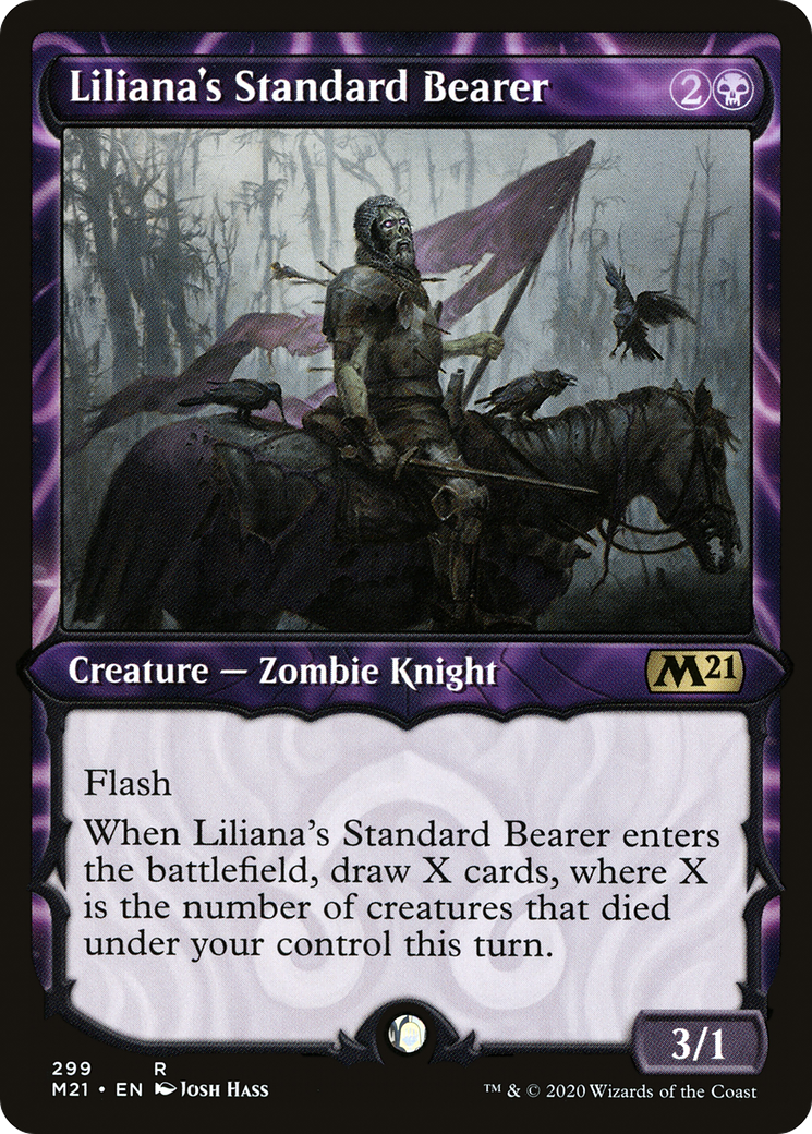 Liliana's Standard Bearer (M21-299) - Core Set 2021: (Showcase) Foil - Premium MTG Single from Wizards of the Coast - Just $0.10! Shop now at Game Crave Tournament Store