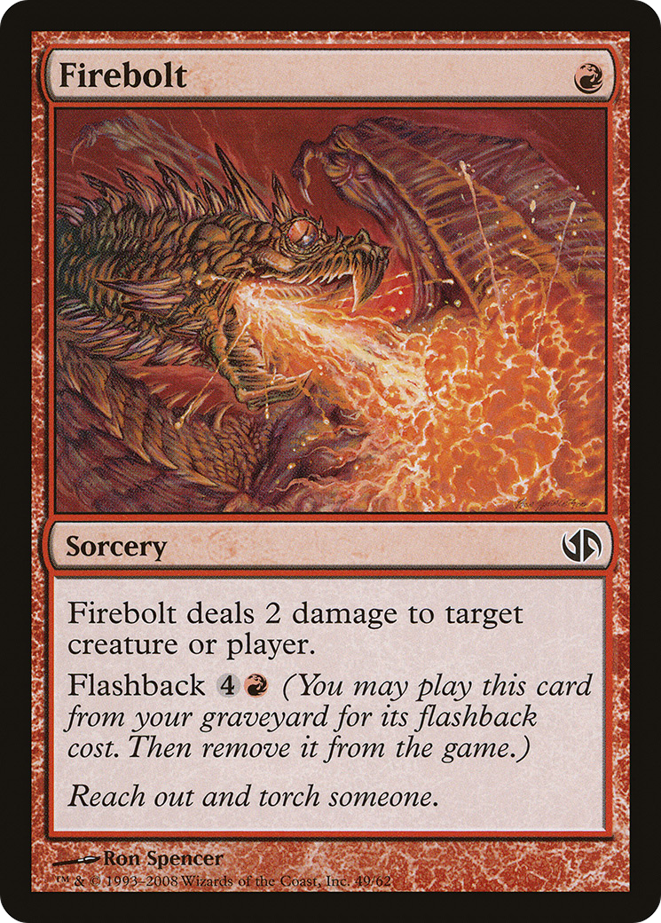 Firebolt (DD2-049) - Duel Decks: Jace vs. Chandra - Premium MTG Single from Wizards of the Coast - Just $0.08! Shop now at Game Crave Tournament Store