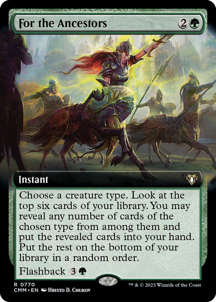 For the Ancestors (CMM-770) - Commander Masters: (Extended Art) - Premium MTG Single from Wizards of the Coast - Just $0.40! Shop now at Game Crave Tournament Store
