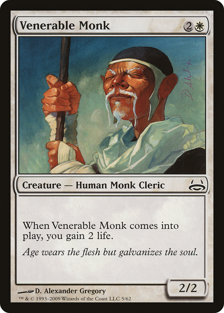 Venerable Monk (DDC-005) - Duel Decks: Divine vs. Demonic - Premium MTG Single from Wizards of the Coast - Just $0.25! Shop now at Game Crave Tournament Store