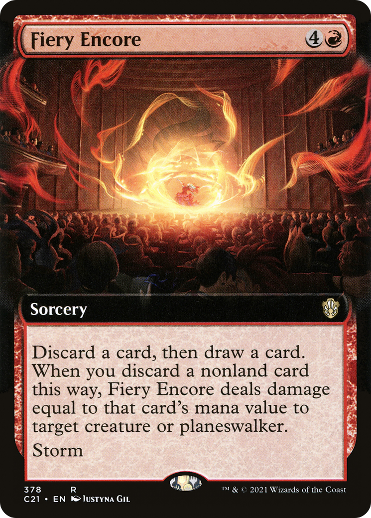 Fiery Encore (C21-378) - Commander 2021: (Extended Art) - Premium MTG Single from Wizards of the Coast - Just $0.08! Shop now at Game Crave Tournament Store
