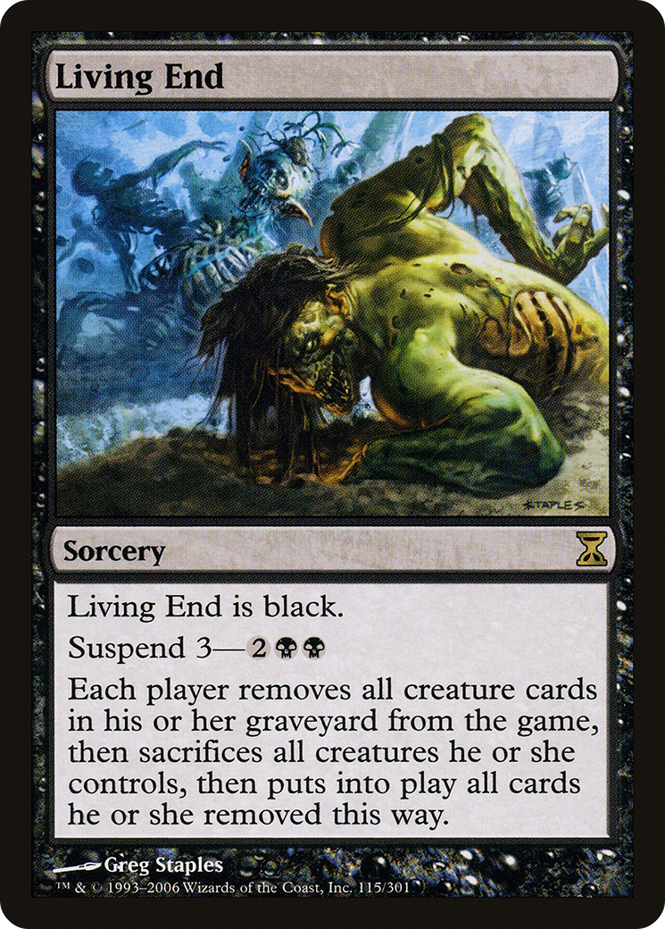 Living End (TSP-115) - Time Spiral Foil - Premium MTG Single from Wizards of the Coast - Just $9.60! Shop now at Game Crave Tournament Store