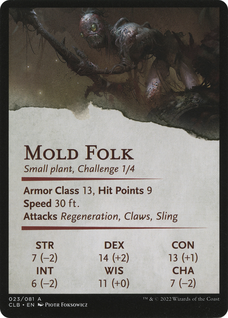Mold Folk // Mold Folk (ACLB-023) - Battle for Baldur's Gate Art Series (Borderless) Foil - Premium MTG Single from Wizards of the Coast - Just $0! Shop now at Game Crave Tournament Store