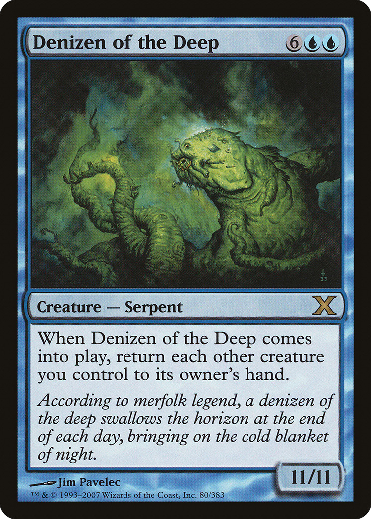 Denizen of the Deep (10E-080) - Tenth Edition Foil - Premium MTG Single from Wizards of the Coast - Just $1.69! Shop now at Game Crave Tournament Store