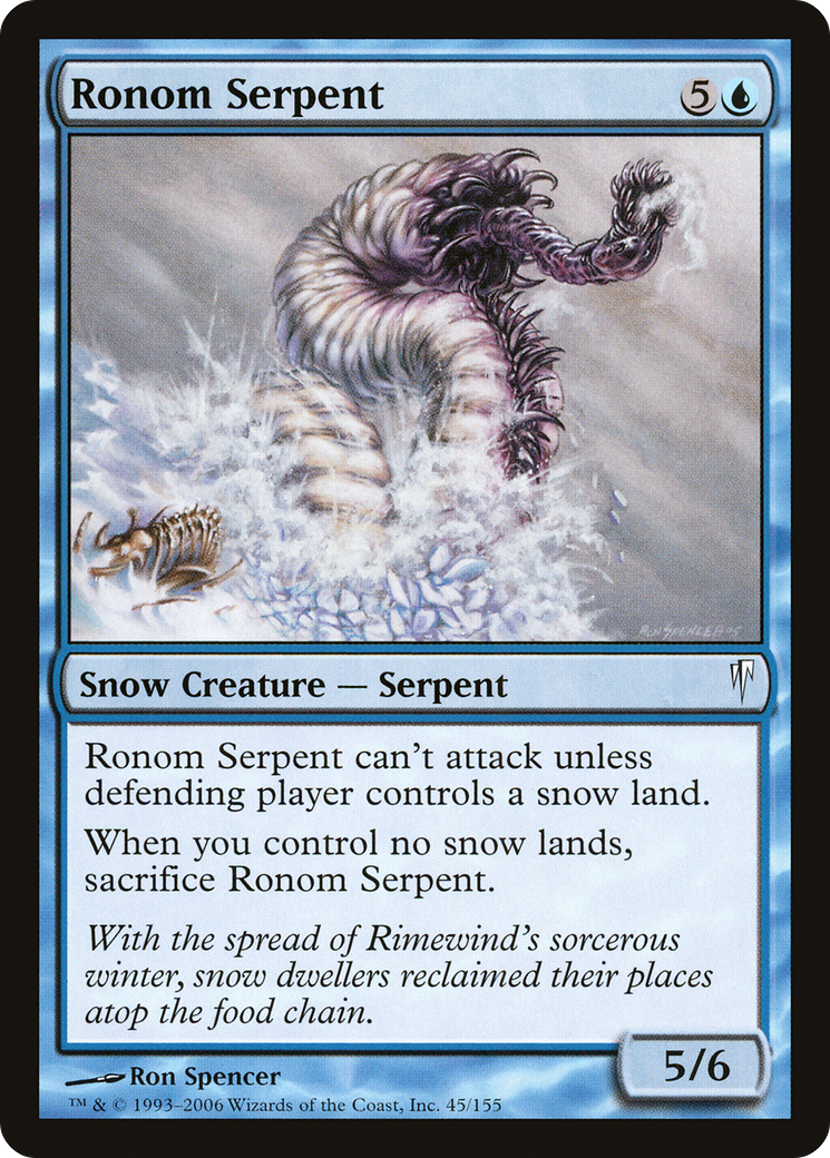 Ronom Serpent (CSP-045) - Coldsnap - Premium MTG Single from Wizards of the Coast - Just $0.25! Shop now at Game Crave Tournament Store