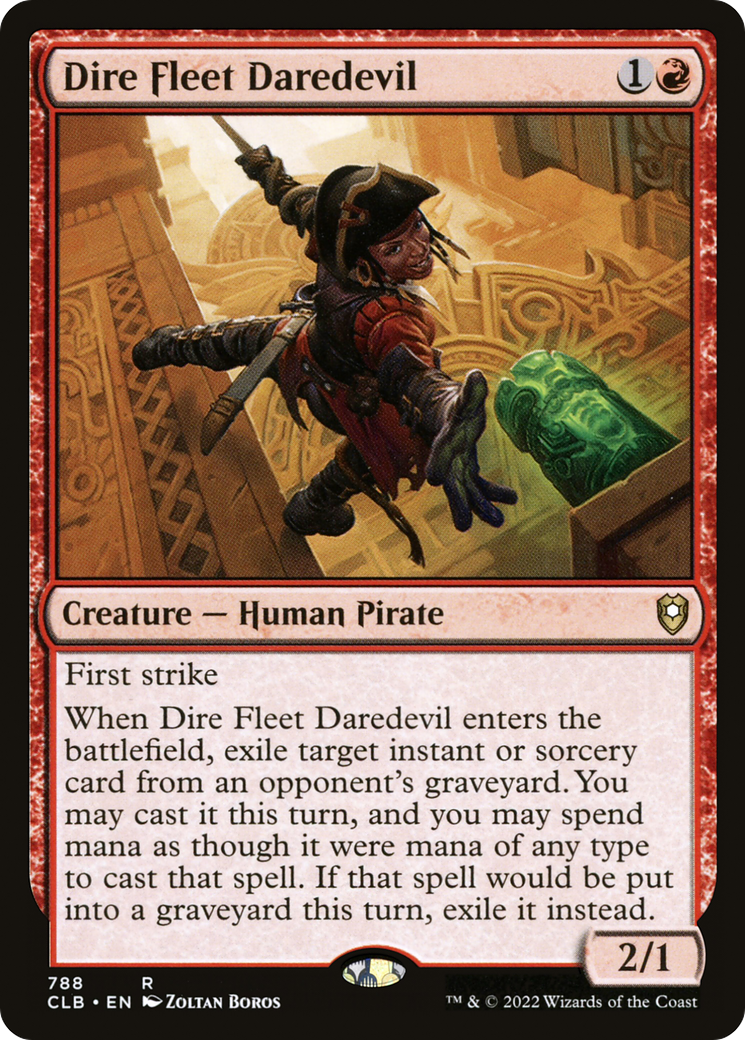 Dire Fleet Daredevil (CLB-788) - Commander Legends: Battle for Baldur's Gate - Premium MTG Single from Wizards of the Coast - Just $0.08! Shop now at Game Crave Tournament Store