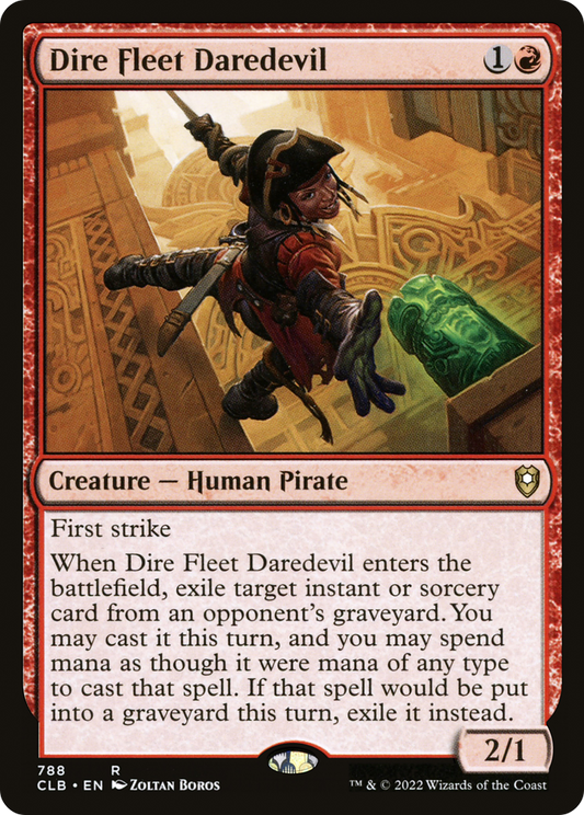 Dire Fleet Daredevil (CLB-788) - Commander Legends: Battle for Baldur's Gate - Premium MTG Single from Wizards of the Coast - Just $0.08! Shop now at Game Crave Tournament Store
