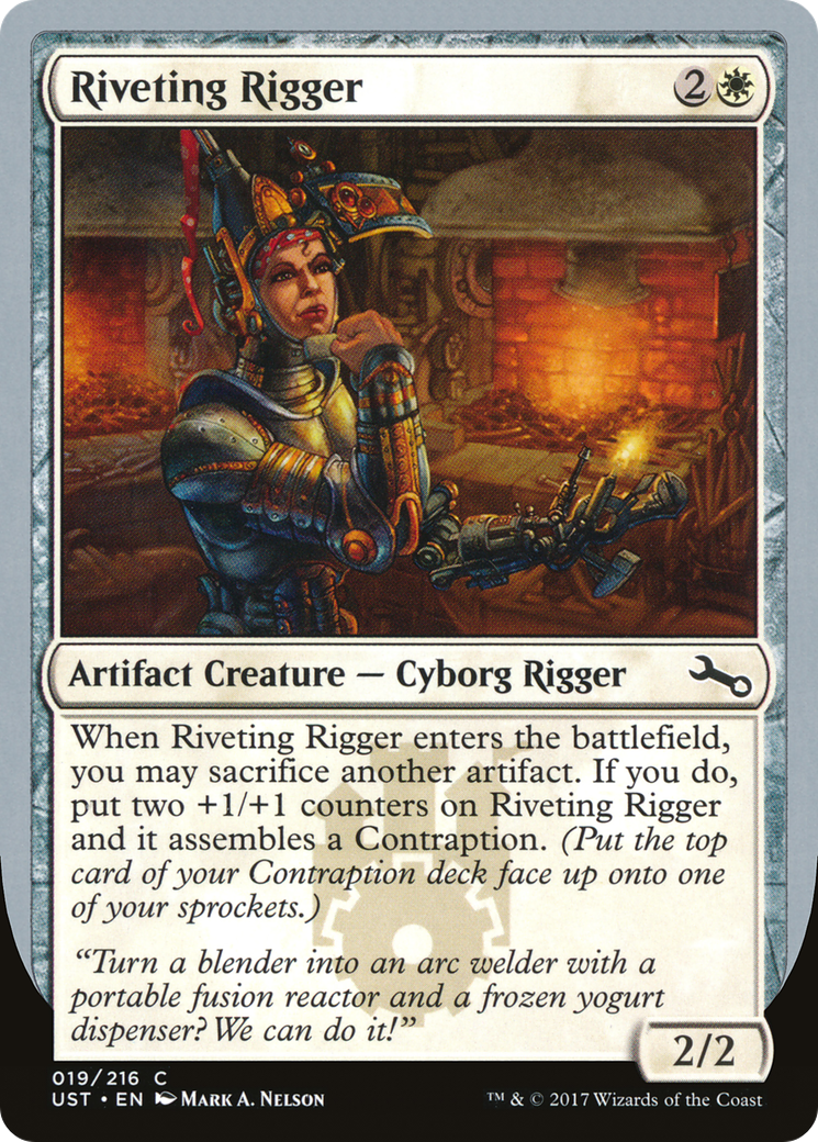 Riveting Rigger (UST-019) - Unstable Foil - Premium MTG Single from Wizards of the Coast - Just $0.10! Shop now at Game Crave Tournament Store
