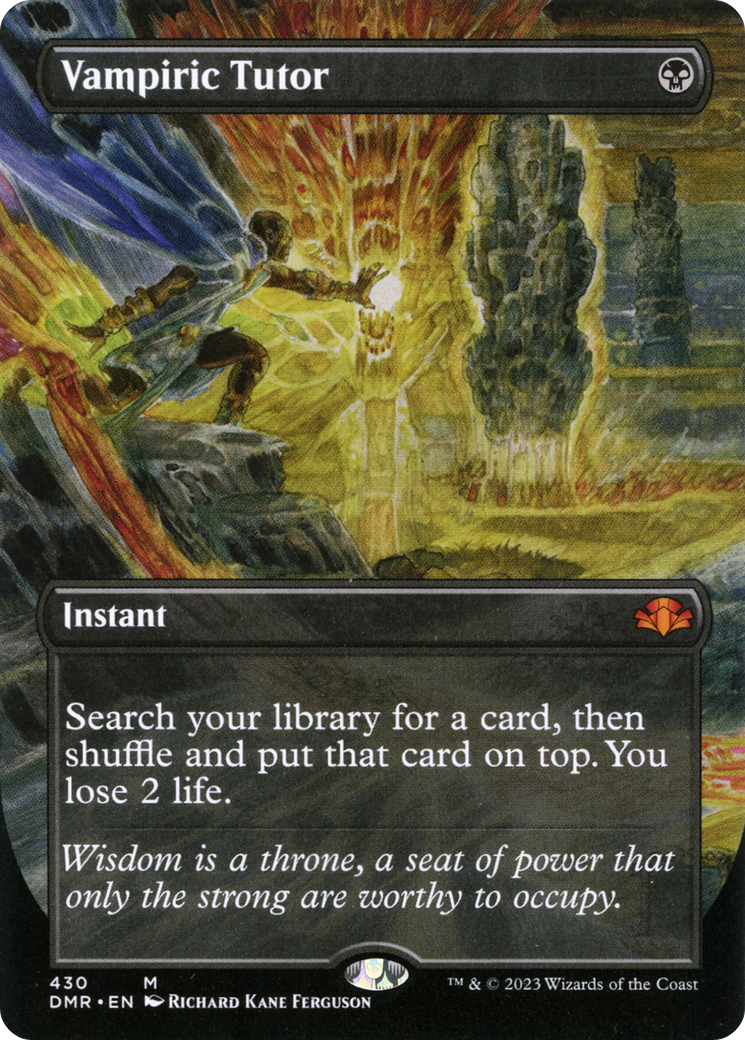 Vampiric Tutor (DMR-430) - Dominaria Remastered (Borderless) - Premium MTG Single from Wizards of the Coast - Just $13.58! Shop now at Game Crave Tournament Store