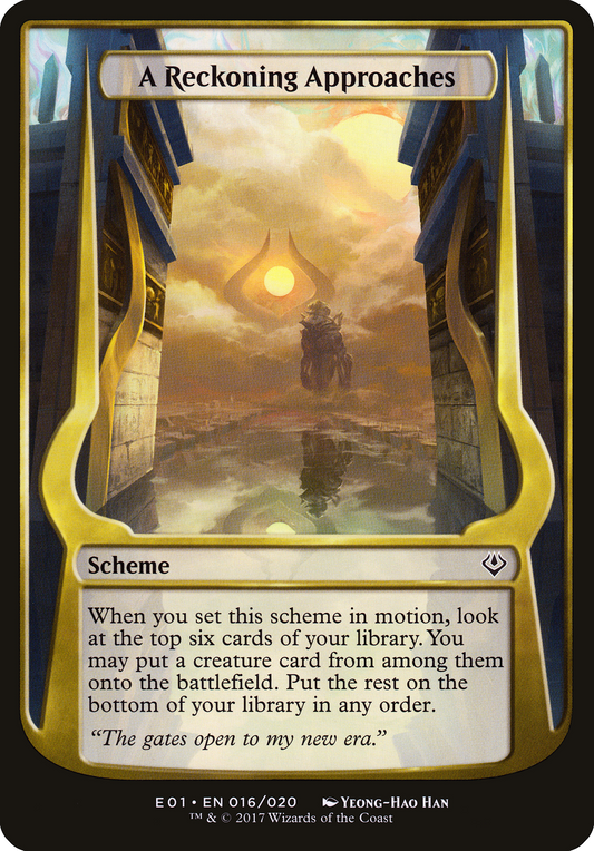 A Reckoning Approaches (OE01-16★) - Archenemy: Nicol Bolas Schemes - Premium MTG Single from Wizards of the Coast - Just $0.43! Shop now at Game Crave Tournament Store