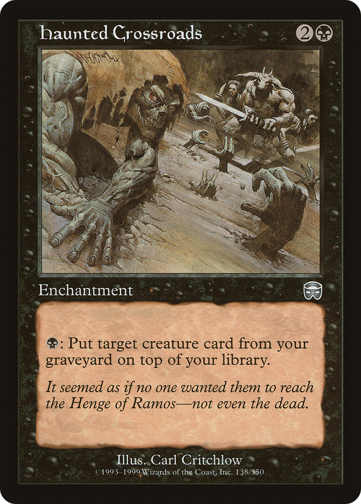 Haunted Crossroads (MMQ-138) - Mercadian Masques - Premium MTG Single from Wizards of the Coast - Just $0.64! Shop now at Game Crave Tournament Store