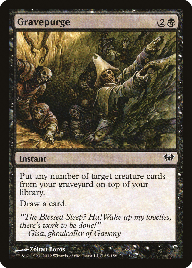 Gravepurge (DKA-065) - Dark Ascension - Premium MTG Single from Wizards of the Coast - Just $0.08! Shop now at Game Crave Tournament Store