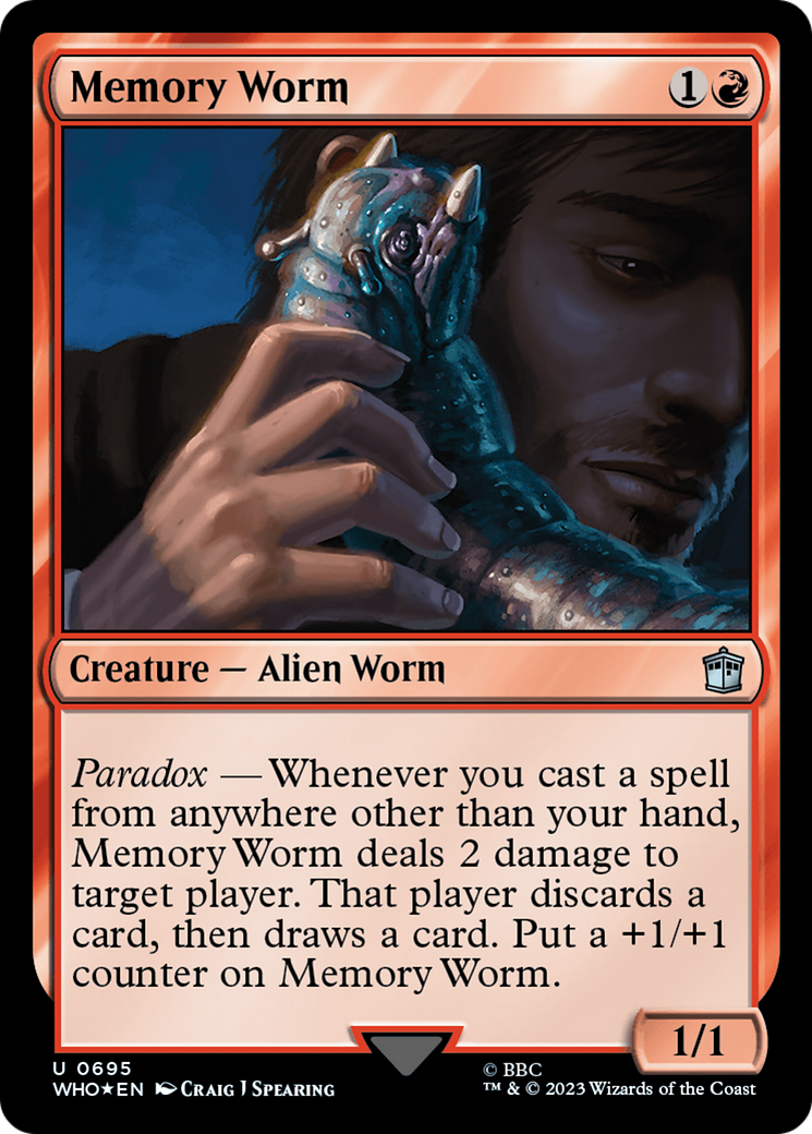 Memory Worm (WHO-695) - Doctor Who Foil - Premium MTG Single from Wizards of the Coast - Just $1.23! Shop now at Game Crave Tournament Store