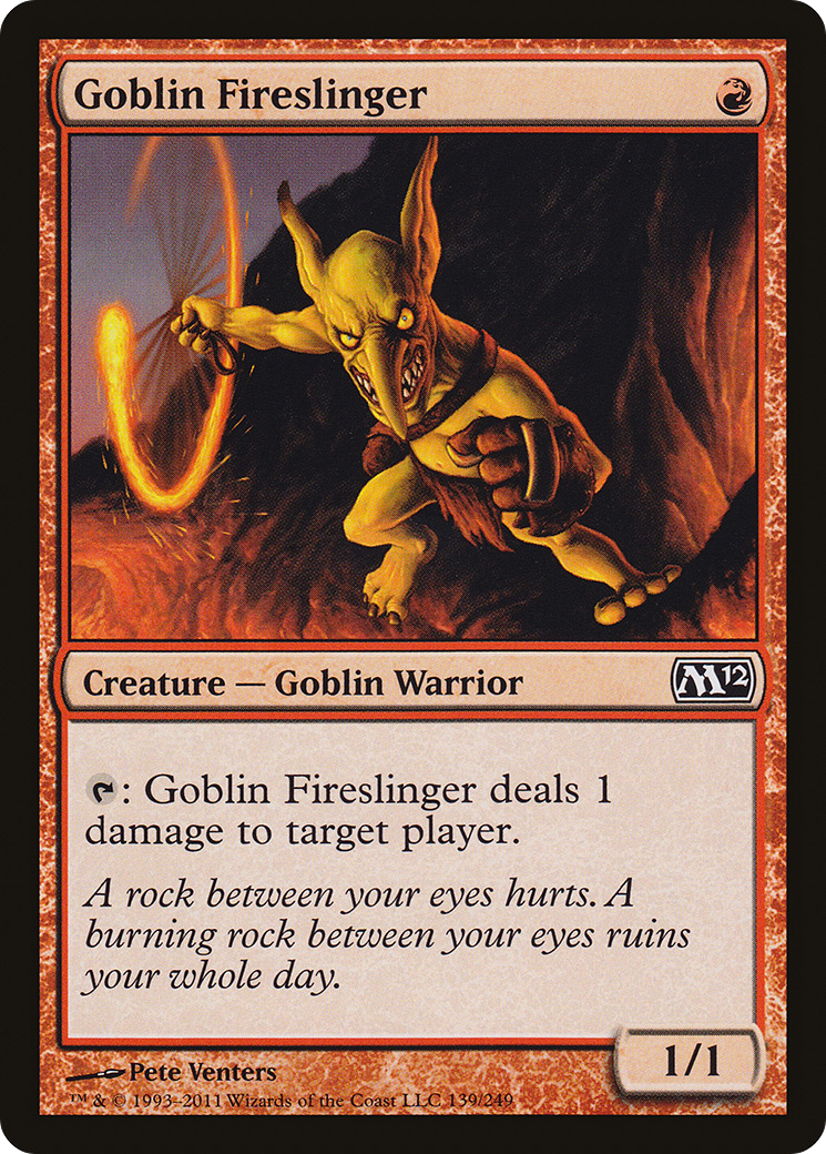 Goblin Fireslinger (M12-139) - Magic 2012 Foil - Premium MTG Single from Wizards of the Coast - Just $0.24! Shop now at Game Crave Tournament Store