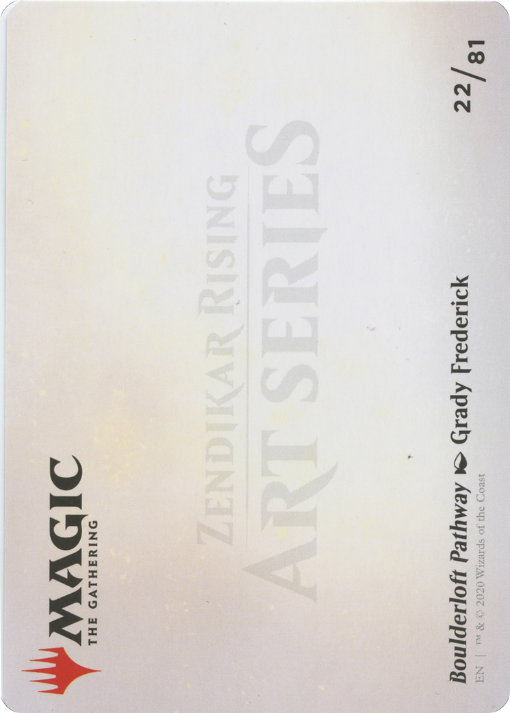 Boulderloft Pathway // Boulderloft Pathway (AZNR-022) - Zendikar Rising Art Series (Borderless) - Premium MTG Single from Wizards of the Coast - Just $0! Shop now at Game Crave Tournament Store