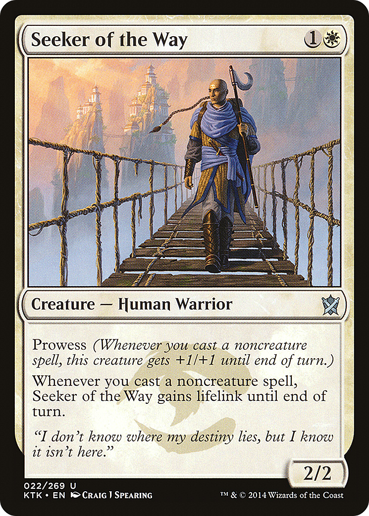Seeker of the Way (KTK-022) - Khans of Tarkir - Premium MTG Single from Wizards of the Coast - Just $0.08! Shop now at Game Crave Tournament Store