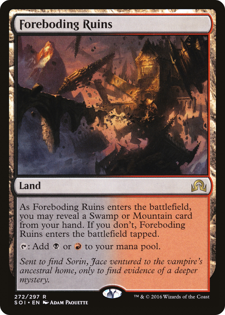 Foreboding Ruins (SOI-272) - Shadows over Innistrad Foil - Premium MTG Single from Wizards of the Coast - Just $1.07! Shop now at Game Crave Tournament Store